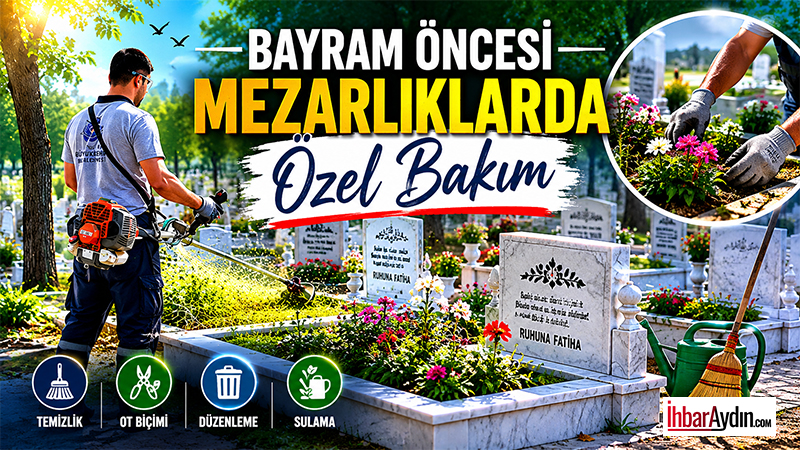 Aydın Büyükşehir Belediyesi, Kurban Bayramı öncesinde vatandaşların kabir ziyaretlerini daha