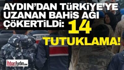 Aydın merkezli çok sayıda ilde düzenlenen yasa dışı bahis operasyonunda,