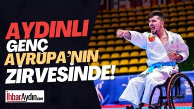 Almanya’da düzenlenen Avrupa Büyükler Karate Şampiyonası’nda mücadele eden Aydınlı milli