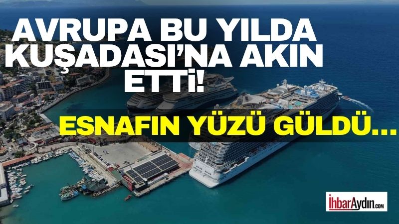 Aydın’ın Kuşadası ilçesinde limana yanaşan 4 kruvaziyer 9 bin 125