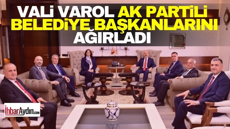 Vali Varol AK Partili Belediye Başkanlarını Ağırladı Osman Varol, Aydın’daki AK partili belediye başkanlarını makamında ağırladı. Gerçekleşen