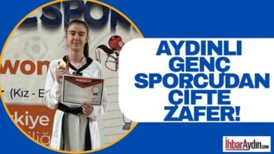 Aydın Lisesi öğrencisi Naile Nur Özfidan, taekwondo alanında elde ettiği