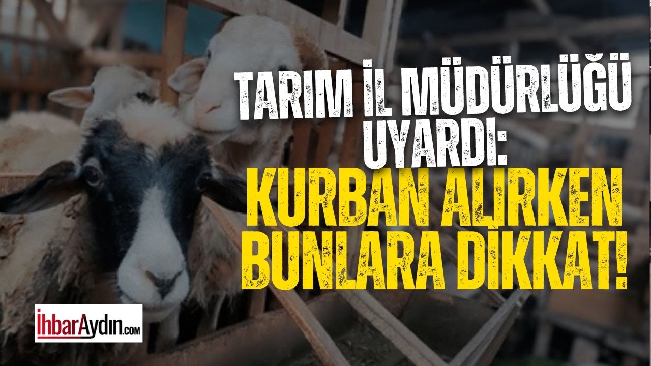 Aydın İl Tarım ve Orman Müdürlüğü, Kurban Bayramı öncesinde vatandaşları