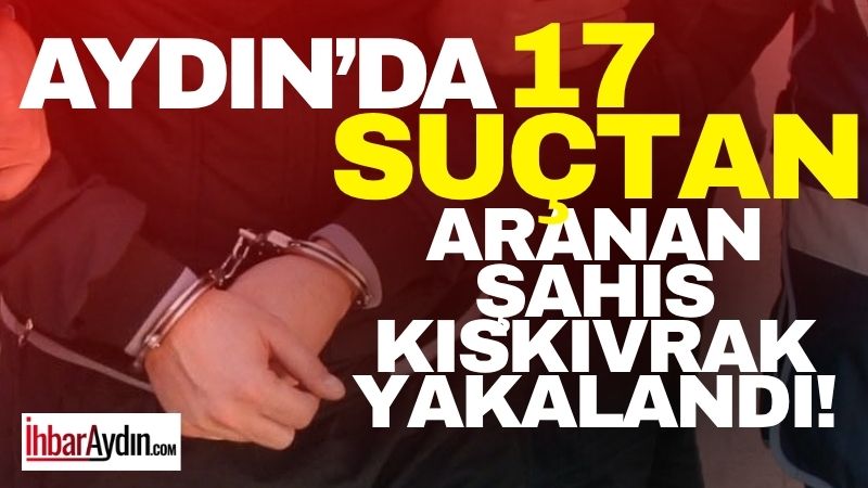 Aydın’ın Söke ilçesinde 17 ayrı suçtan aranan şahıs jandarma ekiplerince
