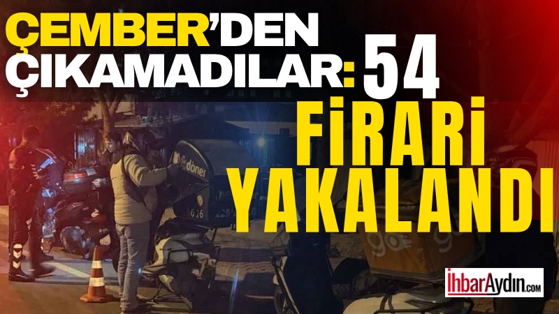 Aydın’da aranan şahısların yakalanmasına yönelik çalışmalarda 54 aranan şahıs yakalandı.
