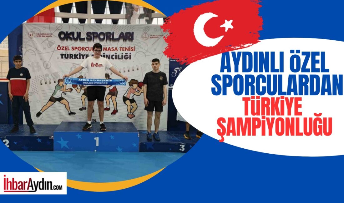 Konya’da düzenlenen Okul Sporları Özel Sporcular Türkiye Masa Tenisi Şampiyonası’nda
