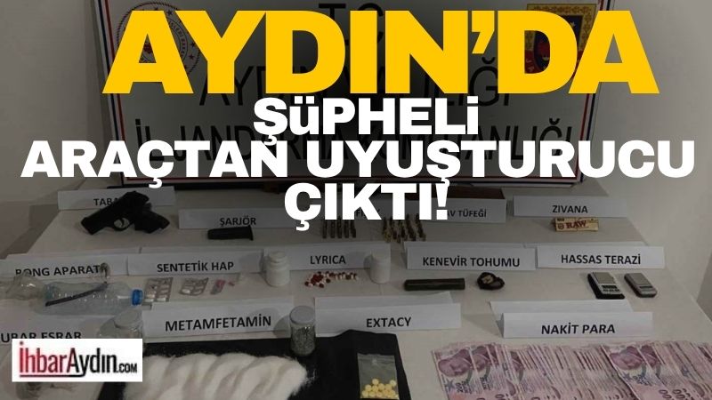 Aydın’ın Germencik ilçesinde gerçekleştirilen operasyonda uyuşturucu maddeler ele geçirilirken, olayla
