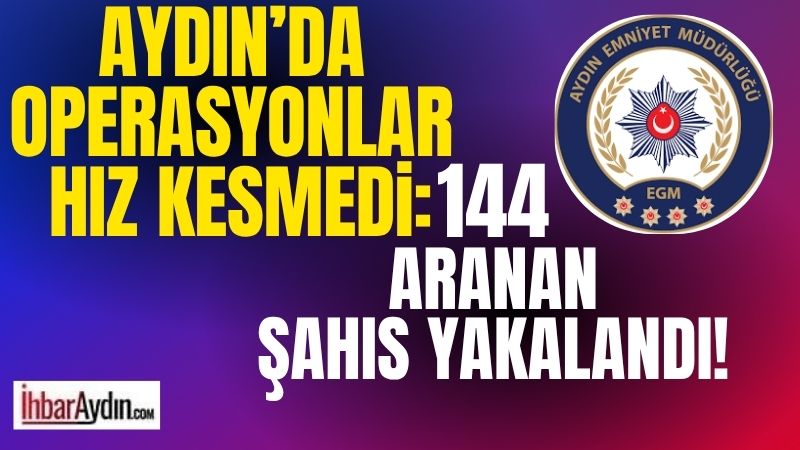 Aydın İl Emniyet Müdürlüğü tarafından 11 Mayıs – 17 Mayıs