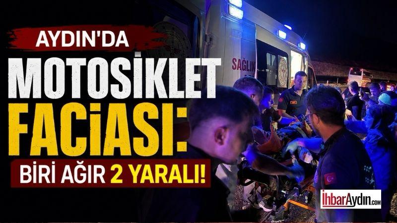 Aydın’ın Kuşadası ilçesinde meydana gelen motosiklet kazasında 1’i ağır olmak