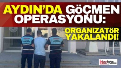 Aydın’ın Didim ilçesinde 9 düzensiz göçmen yakalanırken, bir göçmen kaçakçılığı