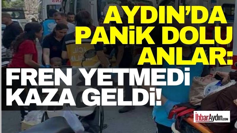 Aydın’ın Nazilli ilçesinde yaya geçidinde meydana gelen trafik kazası paniğe