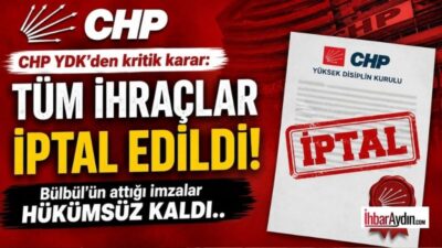 CHP’de bugün kritik bir gelişme yaşandı. CHP Yüksek Disiplin Kurulu’nda