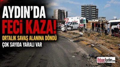 Aydın’ın Efeler ilçesi Zeybek Mahallesi’nde meydana gelen trafik kazası paniğe