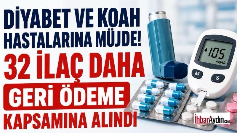 Diyabet ve Koah hastalarına müjde! 32 ilaç daha geri ödeme kapsamına alındı Sosyal Güvenlik Kurumu’nun (SGK) geri ödeme listesi genişletildi. Çalışma ve