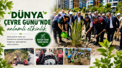 Aydın’ın Efeler ilçesinde Dünya Çevre Günü ve Çevre Haftası kapsamında