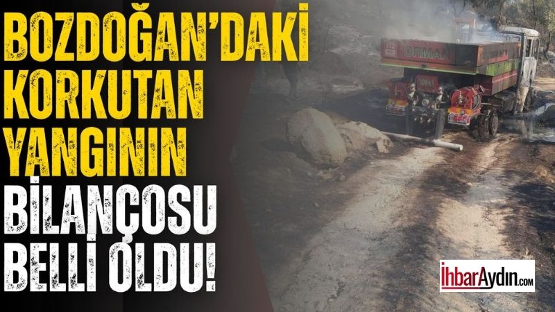 Aydın’ın Bozdoğan ilçesinde dün çıkan ve ekiplerin 8 saatlik müdahalesiyle kontrol altına