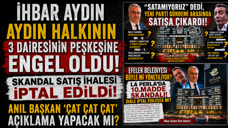 Usulsüzlük ve kamu zararı iddialarıyla gündemde olan La Perla’daki Efeler