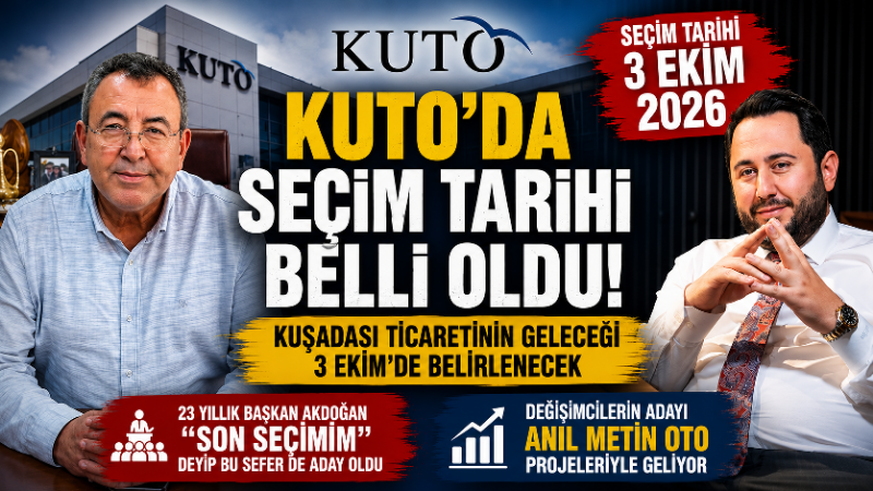 Kuşadası Ticaret Odası (KUTO) seçimlerinde beklenen takvim netleşti. Yaklaşık 5