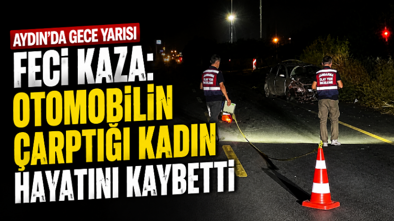 Aydın’ın Efeler ilçesinde gece saatlerinde meydana gelen trafik kazasında, yolun