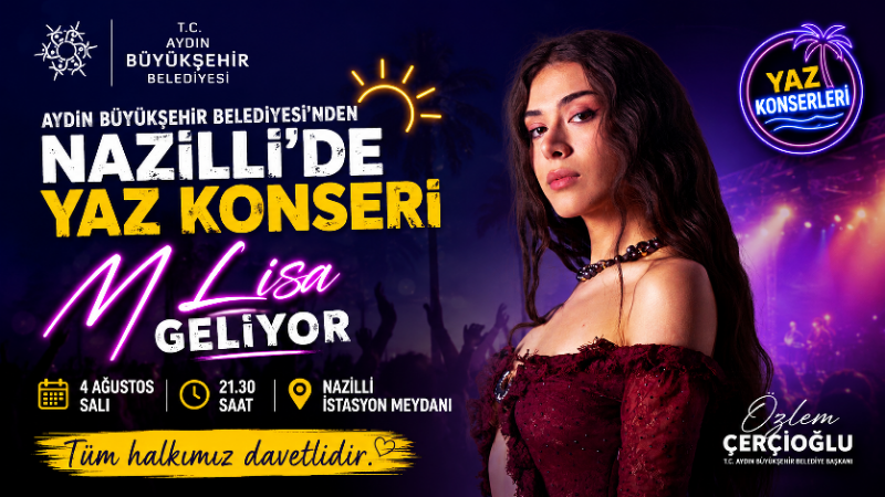 Aydın Büyükşehir Belediyesi, yaz etkinlikleri kapsamında vatandaşları müzik dolu bir