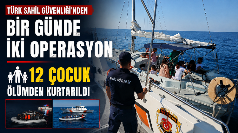 Aydın’ın Didim ilçesi açıklarında Türk Sahil Güvenlik ekipleri bir günde