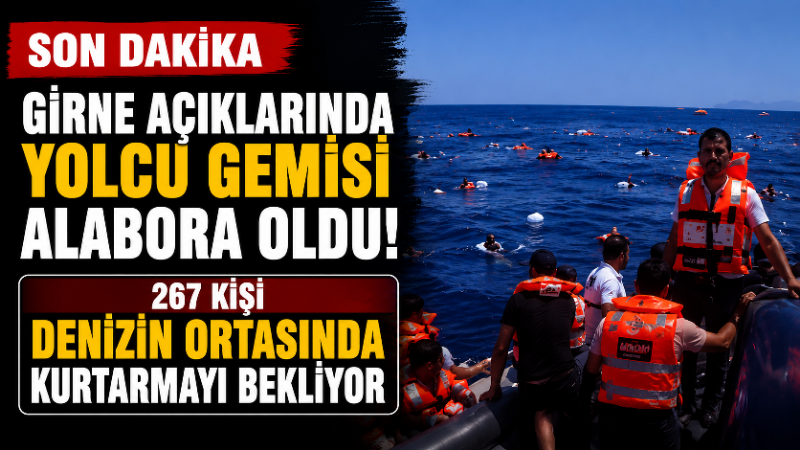 Kuzey Kıbrıs Türk Cumhuriyeti’nde Girne açıklarında yolcu gemisinin alabora olması