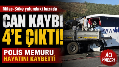 Muğla’nın Milas ilçesinde yolcu otobüsü ile demir yüklü TIR’ın karıştığı