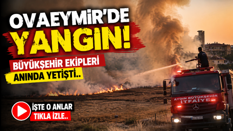 Aydın’ın Efeler ilçesine bağlı Ovaeymir Mahallesi mevkiinde boş arazide yangın