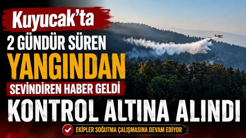 Aydın’ın Kuyucak ilçesinde dün ormanlık alanda çıkan yangın büyük ölçüde