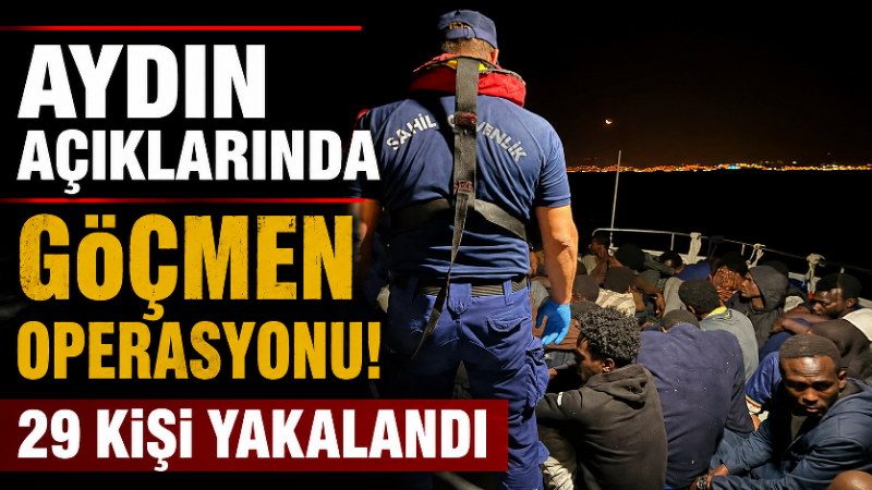 Aydın’ın Kuşadası ilçesi açıklarında düzensiz göçle mücadele kapsamında gerçekleştirilen operasyonda,