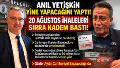 İhbar Aydın Gazetesinin kamuoyuna duyurduğu ihale skandalının ardından Efeler Belediyesinde kriz