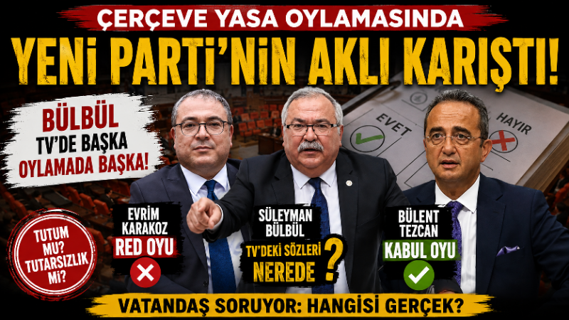 Yeni Parti’de Çerçeve Yasa oylaması tartışma yarattı. Aydın milletvekillerinin kullandığı