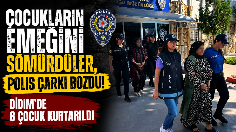 Çocukların emeğini sömürdüler, polis çarkı bozdu! Didim’de 8 çocuk kurtarıldı Aydın’ın Didim ilçesinde sahil kenarları ve trafik ışıklarında çocuklara zorla