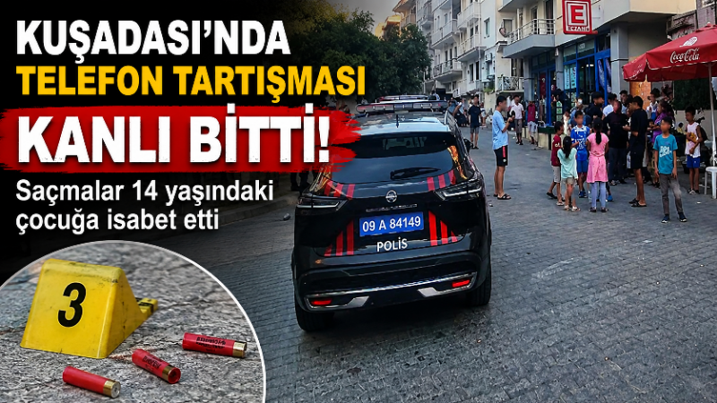 Aydın’ın Kuşadası ilçesinde telefonda başlayan tartışma kısa süre sonra silahlı