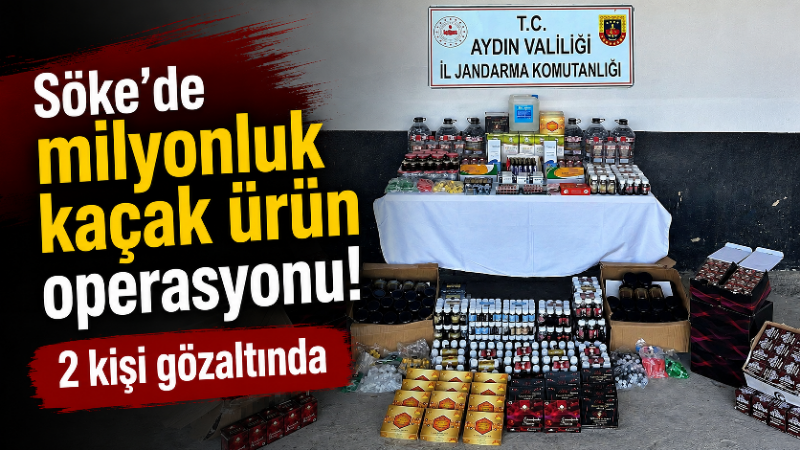 Aydın’ın Söke ilçesinde jandarma ekiplerinin düzenlediği operasyonda piyasa değeri yaklaşık
