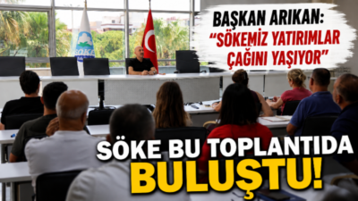 Söke Belediye Başkanı Dr. Mustafa İberya Arıkan, belediye bürokratları ve