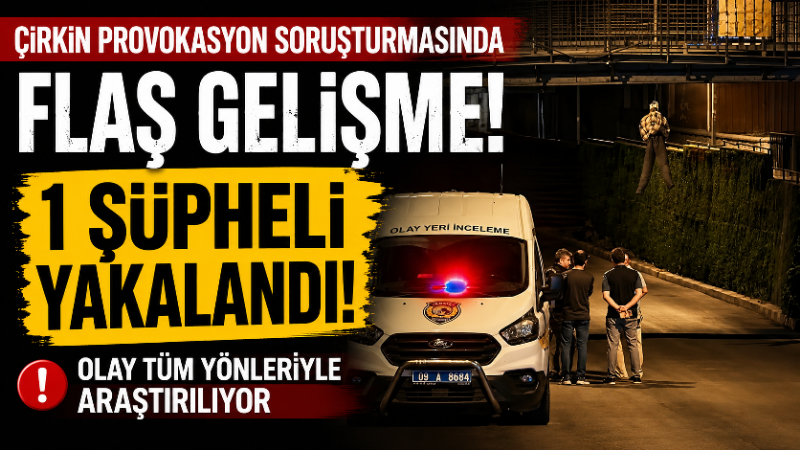 Aydın’ın Nazilli ilçesinde tren yolu köprüsüne asılan ve Cumhurbaşkanı Recep