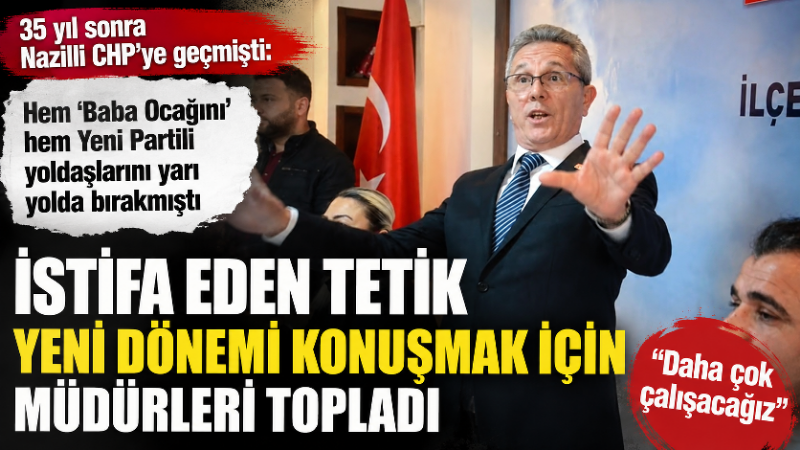 Nazilli Belediye Başkanı Dr. Ertuğrul Tetik, belediye başkanlığı görevine bağımsız