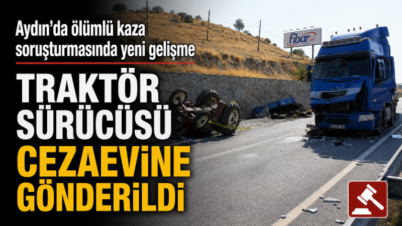 Aydın’ın Efeler ilçesinde mangal kömürü yüklü traktör ile mermer yüklü