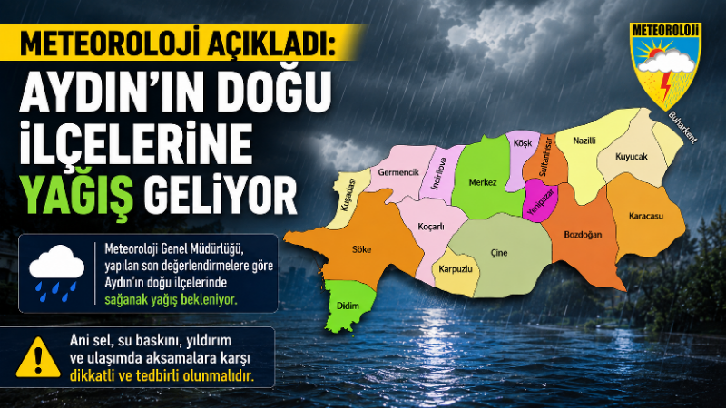 Meteoroloji 2. Bölge Müdürlüğü’nün tahminlerine göre Aydın’ın doğu kesimlerinde 15,