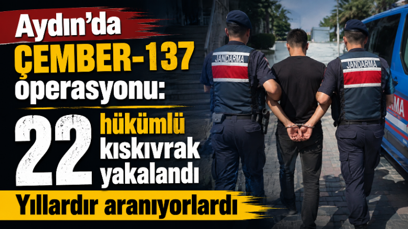 Aydın’da jandarma ekiplerinin aranan şahıslara yönelik üç gün boyunca gerçekleştirdiği