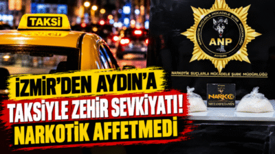 İzmir’den Aydın’a gelen bir ticari taksiyi takibe alan narkotik ekipleri,