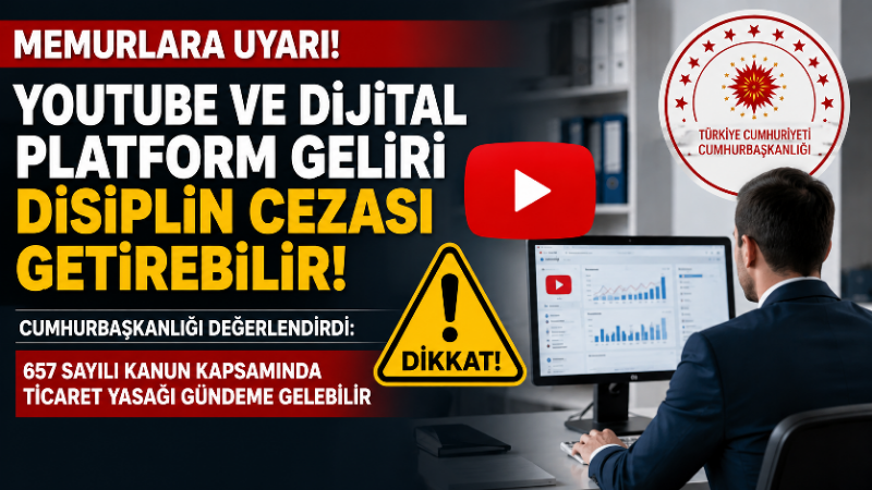 Devlet memurlarının YouTube ve diğer dijital platformlardan gelir elde etmesine