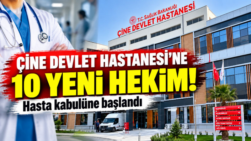 Çine Devlet Hastanesi’ne 10 hekim göreve başladı Aydın’ın Çine ilçesinde sağlık hizmetlerinin güçlendirilmesi amacıyla Çine Devlet Hastanesi’nin