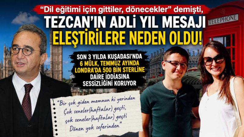 Yeni Parti Aydın Milletvekili Bülent Tezcan, yeni adli yıl dolayısıyla