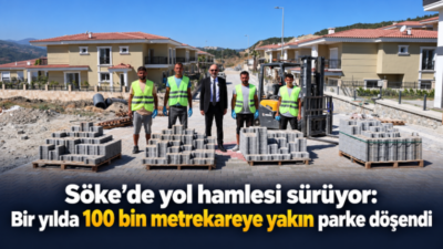 Söke Belediyesi, kent genelinde yürüttüğü yol yapım ve yenileme çalışmalarını