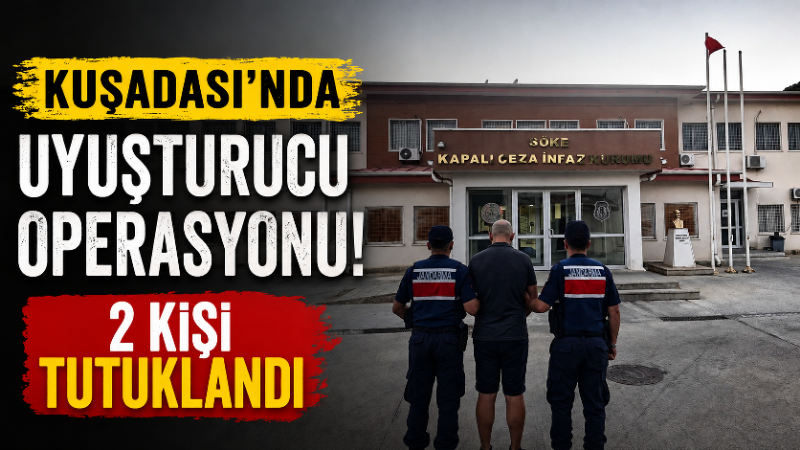 Aydın’ın Kuşadası ilçesinde jandarma ekiplerinin uyuşturucu ticaretine yönelik düzenlediği operasyonda
