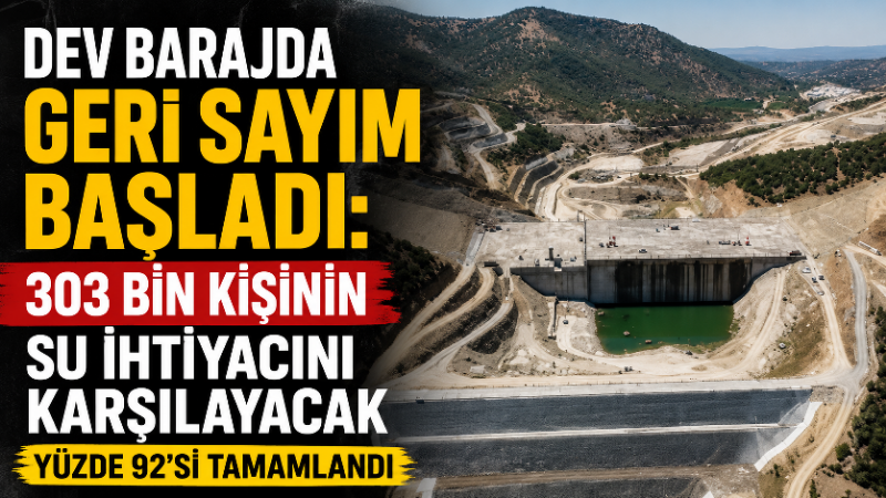 Aydın’ın Söke ilçesinde yapımı devam eden Sarıçay Barajı’nda çalışmalar hız