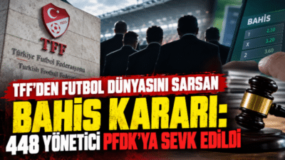 Türkiye Futbol Federasyonu (TFF), yürüttüğü bahis soruşturması kapsamında son 5