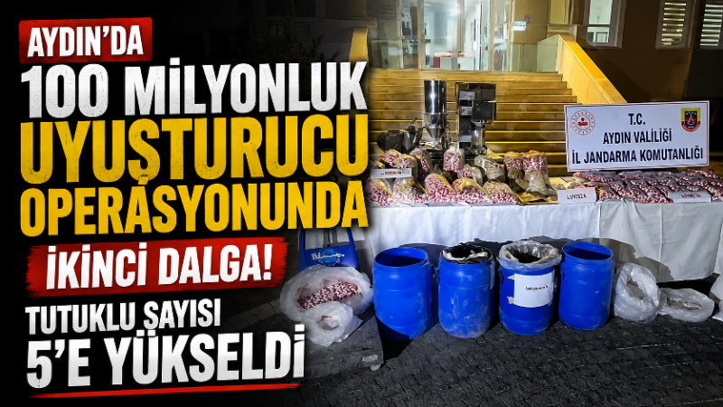 Aydın’ın Didim ilçesinde 1 milyon 210 bin sentetik hapın ele